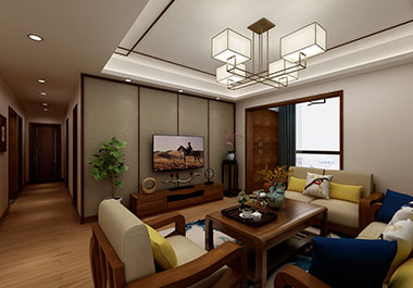 湘潭新景未來城150平四室兩廳中式風格裝修效果圖